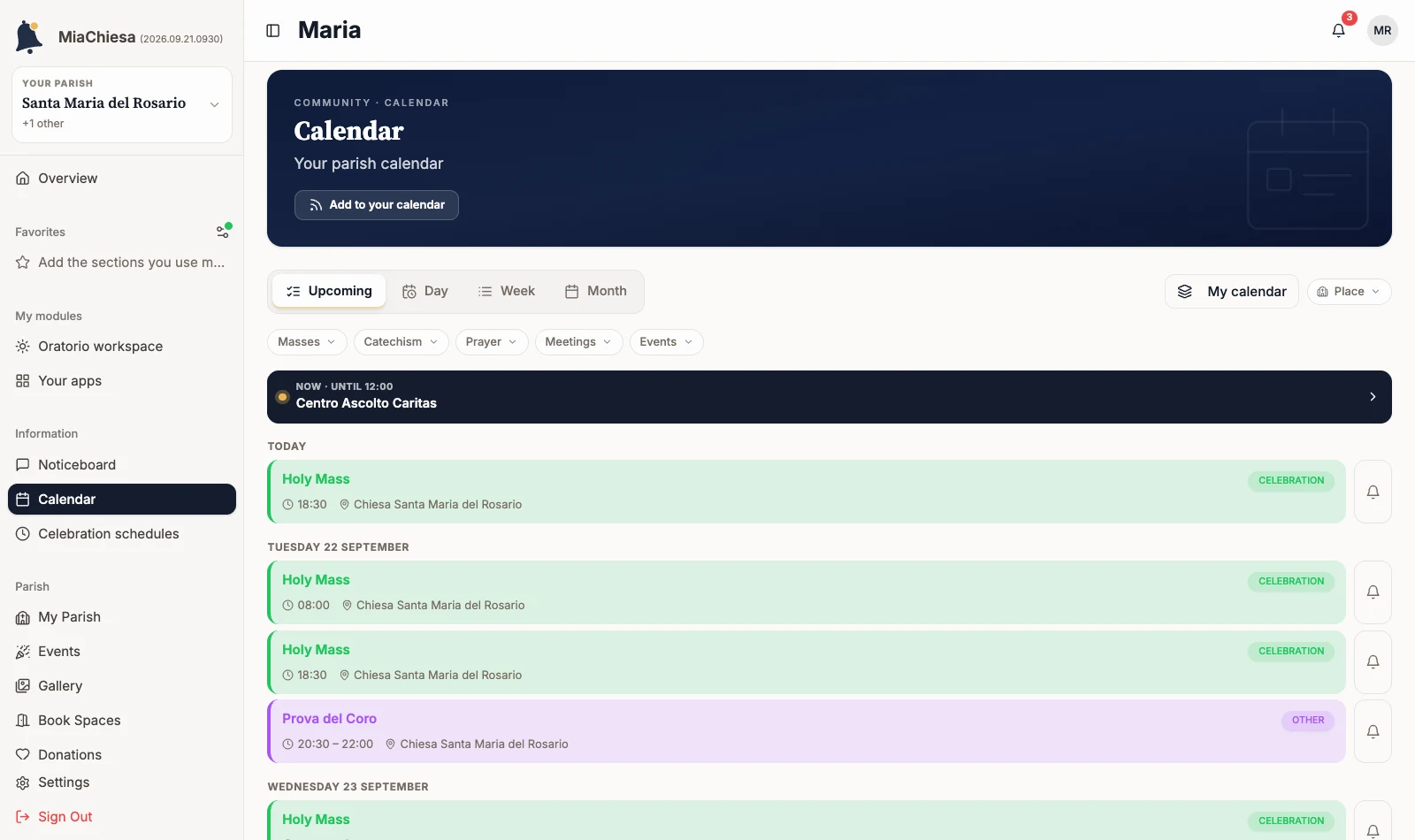 Believer calendar with the Add to your calendar command