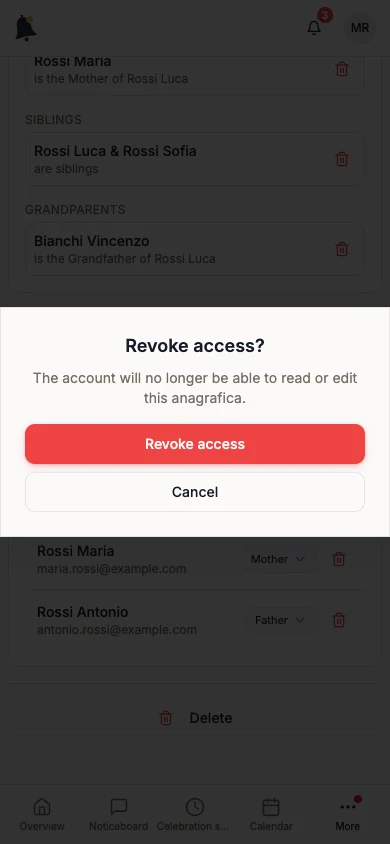 Revoke access? confirmation