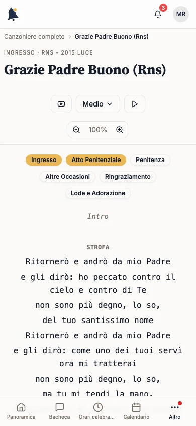 Testo di Grazie Padre Buono aperto