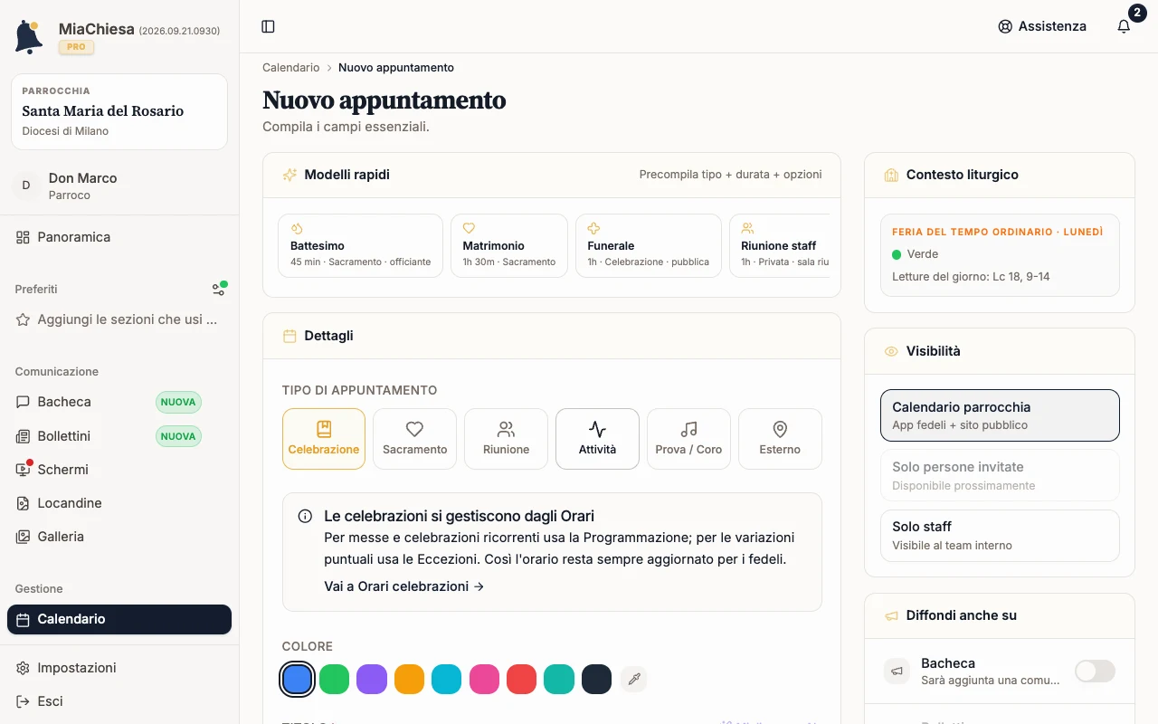 Parte iniziale del nuovo appuntamento con modelli rapidi e tipo