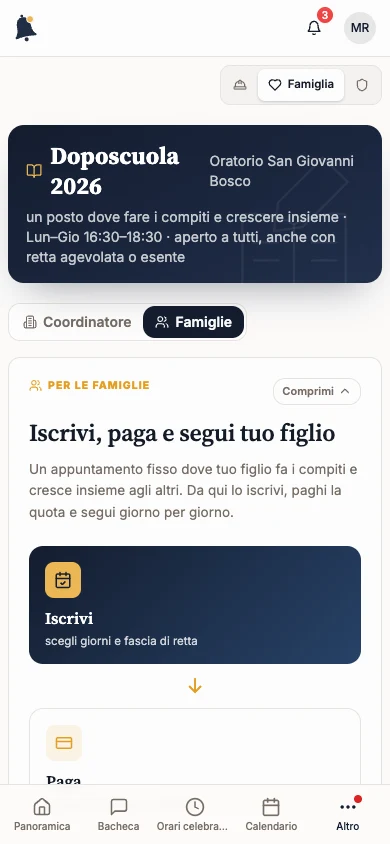 L’edizione Doposcuola 2026 nell’area famiglia