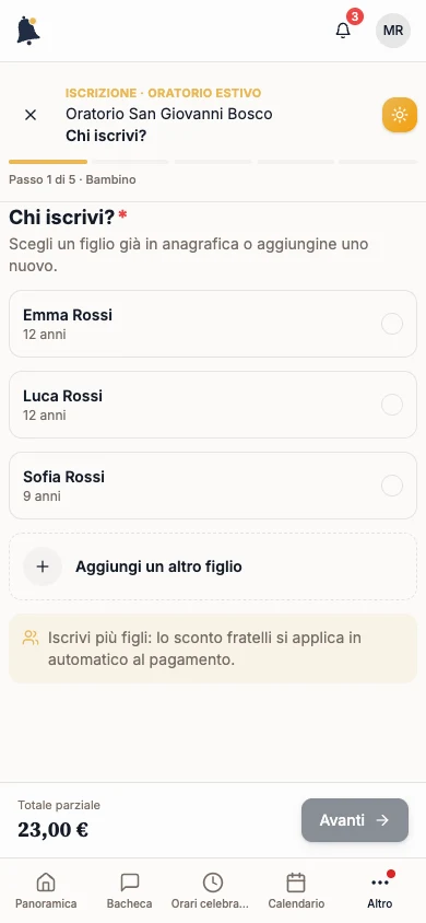 Primo passaggio del GrEst, Chi iscrivi?