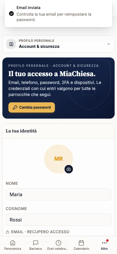 Messaggio Email inviata