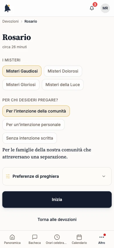 Preparazione di una devozione guidata