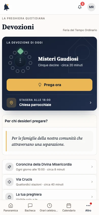 La raccolta Devozioni con la proposta del giorno