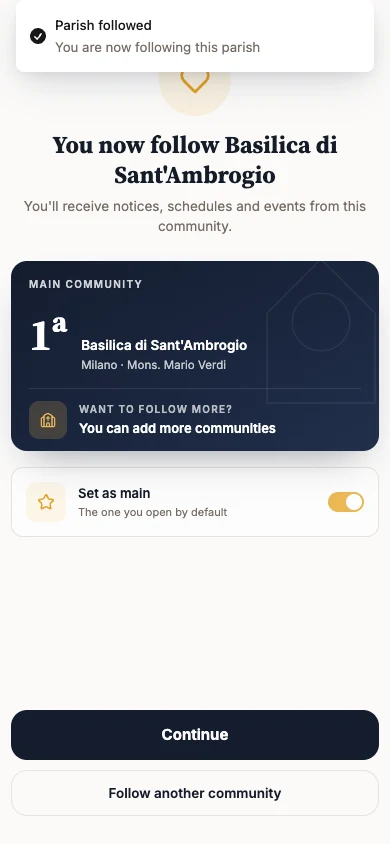 You now follow screen with the Set as main option